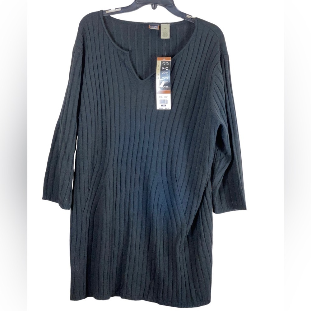 NWT Copper Canyon, V-neck knit sweater. Size 3W #C2208 new -old stock